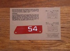 1954 RESTORED California YOM Motorcycle License Plate Metal Corner Tag picture