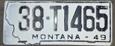 VINTAGE 1949 MONTANA GLACIER COUNTY TRUCK LICENSE PLATE picture