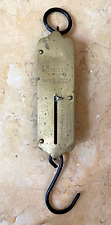 ANTIQUE BRASS HANGING SCALE CHATILLON'S  0-50 #2 SPRING SCALE DATED 1892 picture