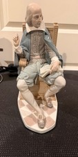 Lladró #928 William Shakespeare with Quill & Book Porcelain Figurine Retired picture