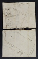 1828 antique PLATT MAP unionville e marlborough pa Dr Thomas SEAL Levi BAILEY picture