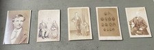 CDV Carte de Visite Photos - Lot of 5 - Various, Unknown picture