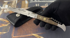 Vintage Laguiole Pocket Knife Blade Steel Wood Handle Men's Corkscrew Rare Old picture