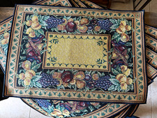 Set of 8 Vintage MWW “Old World Italy” Woven Jacquard Tapestry Placemats- Unused picture