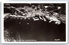 Idaho Lake Pend Oreille Scenic Bay Aerial View RPPC Vintage Postcard picture