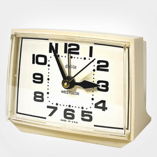 Vintage 1970s Westclox Dialite Bold II Retro Analog Alarm Clock (Model 22190) picture