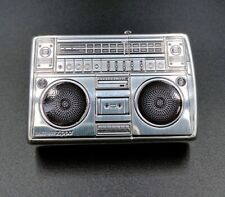 Zippo Radio Cassette Player Silver Finish Etching Processing Oil Lighter Regular picture