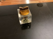 Vtg 1950's Evans Clearfloat Lucite Table Lighter, 3