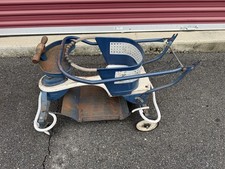 💙Vintage 1950s Genuine Taylor-Tot Baby Walker And Stroller Teal Blue & White picture