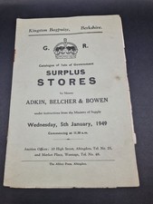 1949 RAF Kingston Bagpuize No 3 MU Government Surplus Auction Catalogue picture