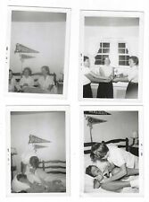 Girl Scout Slumber Party Pillow Fight Brownies Teenagers VTG Photo Lot of (7) A4 picture