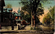 1912 Binghamton NY Main Street Walnut Street Postcard Antique picture