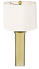 DONGHIA Hutton Mattone Murano Italian Venetian Art Glass Brass Table Lamp Mcm picture