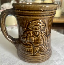 1920's ATQ Nelson McCoy Brown Glazed, Stoneware Buccaneer Beer Mug picture