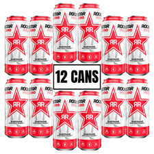 Rockstar Pure Zero Fruit Punch Sugar Free Energy Drink 16 Fl Oz 12 Cans Pack picture