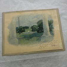 1968 President Johnson Official White House Christmas Card  Print 17 by 13 picture