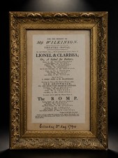 Original 1794 Theatre Royal Playbill Georgian Broadside Miss Wilkinson Benefit picture