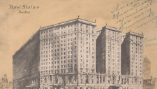 Hotel Statler Park Square at Arlington Street in Boston MA Linen VTG Post Card picture