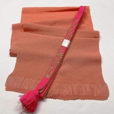 7715# Japanese Kimono Accessory Vintage Obiage and Obijime 2-piece Set Silk picture