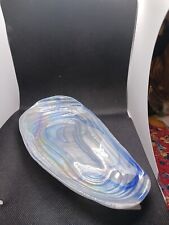  Two’s Company Iridescent Pearl Silver Oyster Clam Dish Lustrous Shell Plate picture