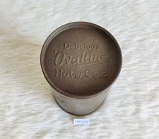 Vintage Delicious Ovaltine Hot or Cold Tin Box Rustic Decorative Props TIN433 picture