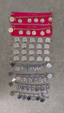Lot of 10 Coins bracelets Vintage Nickels Dimes Pennie Indian Head picture
