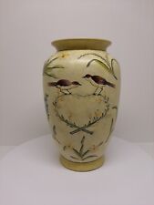Vintage American Retro Garden Flowers And Birds Ceramic Vase 12