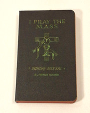 1957 Catholic Pocket Sunday Missal I Pray The Mass Pre Vatican II Quebec Pilgrim picture