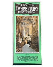 Caverns of Luray Virginia 1940 Original Travel Fold Out Brochure Cave Souvenir picture