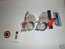 2~ Detroit Red Wings Mini Hockey Puck Christmas Ornament picture