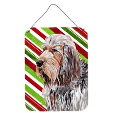 Caroline's Treasures SC9804DS1216 Otterhound Candy Cane Christmas Wall Or Door picture