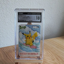 Bandai 1998 Sealdass Fancy Graffiti Part 1 #01 Surfing Pikachu CGC 10 JP picture