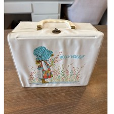 Vintage Holly Hobbie 1972 vinyl lunch box with thermos and cup picture