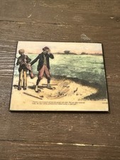 Vintage Golf Sayings Etched Felt Back Dated 1899 picture