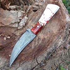 Unique Style Custom Handmade Damascus Steel Hunting Knife Beautiful Resin Handle picture