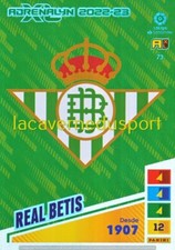 073 ESCUDO BADGE # REAL BETISPANINI LIGA SANTANDER 2022 2023 ADRENALYN picture