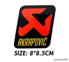 2pcs Aluminium Heat-resistant Motorcycle Exhaust Pipes AKRAPOVIC Sticker Decal picture
