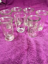 Vintage Brockway Glass Atomic Starburst Pattern Juice Glass Misc Glasses Lot 7 picture