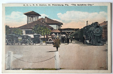 VTG 1920 PC A C L R R STATION ATLANTIC COAST LINE TRAIN DEPOT ST PETERSBURG FL picture