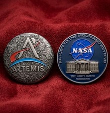Rare Authentic President Trump White House NASA Artemis II VIP Challenge Coin picture