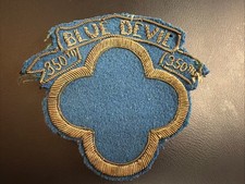WWII Rare Italian Made 350th Infantry 88th Division Bullion Patch Blue Devils picture