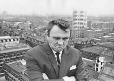 English comedian Les Dawson scowls on a rooftop 18th August 1967 Old Photo picture