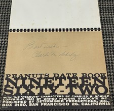 Charles Schulz Signed Autograph 1962 Peanuts Snoopy Calender PSA/DNA Authentic picture