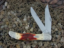 Case Cutlery 1997 Mint Set Red Stag Folding Hunter with TruSharp steel R5265 picture