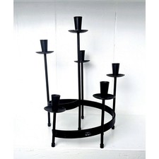 Vintage MCM Gunnar Ander Swedish Metal Candelabra Candlestick Holder Nordic picture