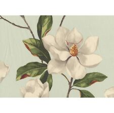 8 Drapes Delicate Magnolia  Pale Mint Green Cotton Screenprint Covington 5th Ave picture