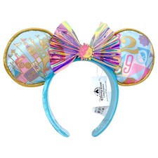 2025 Disney.Parks It’s a Small World Minnie Mouse Ears Bow Paris Headband picture