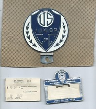 NOS vintage 1955 LICENSE PLATE TOPPER Jaycee US Junior C ofC National Convention picture