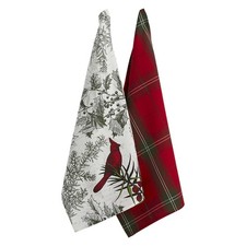 DII Christmas Kitchen Printed Dishtowel Set 18x28 – Holiday Botanical, 2-Piece picture