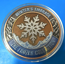 Winter’s Embrace The Frozen Collection .999 Copper Round 5 AVDP oz picture
